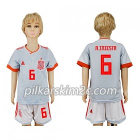 Koszulka Hiszpania A_Iniesta 6 Dziecięca Precz Mistrzostwa Świata 2018 - Koszulki Piłkarskie